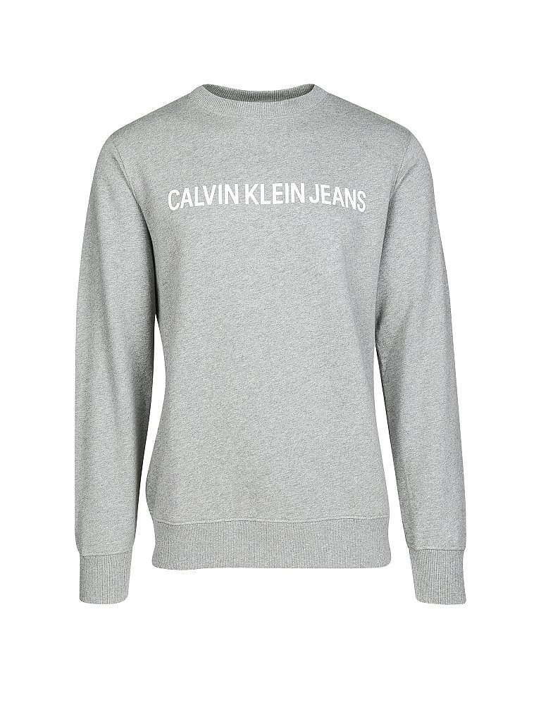 CALVIN KLEIN JEANS Sweater Logo Institunal grau | M